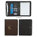 Pebble Grain 8 1/2" X 11" Zippered Portfolio With Calculator